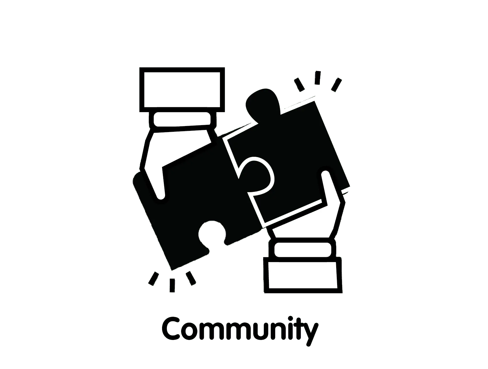 Community with puzzle icon
