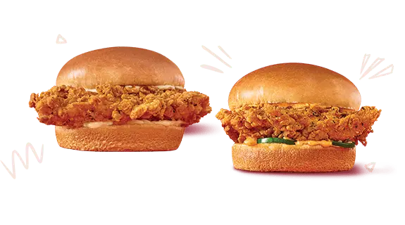 Jollibee Chicken Sandwiches in Original and Spicy